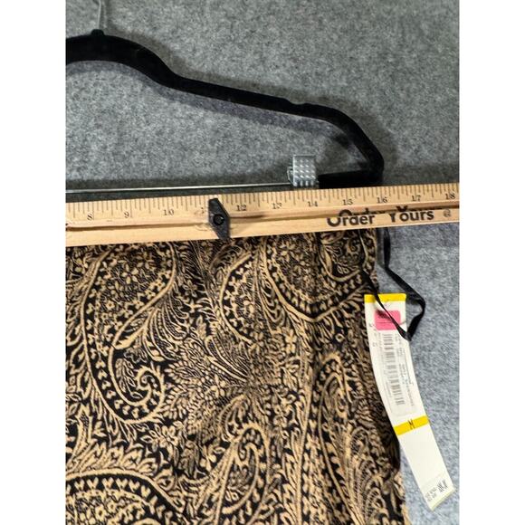 Jones New York Signature Skirt Women Medium Gold Paisle Stretch Whimsigoth Fairy - Picture 3 of 6